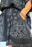 Ole Bubble Cotton Bandana Shorts Black